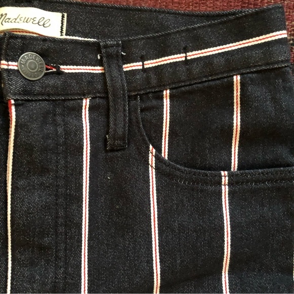Madewell Cali Denim Boot in Elsie Striped sz 26 - Picture 2 of 7